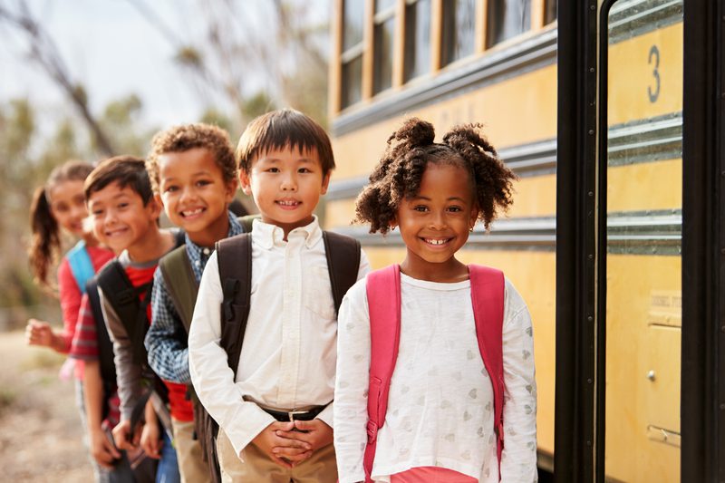 Image of a bus and Private Elementary School Near Dunlap students